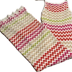 Rachel Zoe Multicolor Chevron Maxi Dress Size Extra Small XS